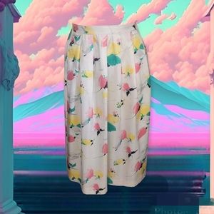 80s Pastel Floral Skirt